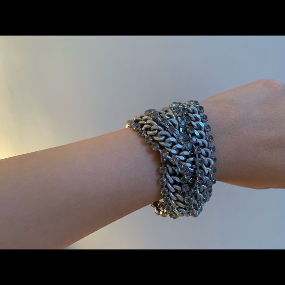 Banana Republic Jewelry - Banana Republic Silver & Rhinestone Bracelet